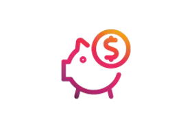 Logo featuring a stylized cat and a dollar sign